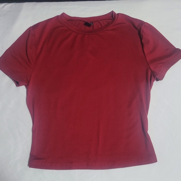 SHEIN Berry Red Crop Top - Picture 5 of 5